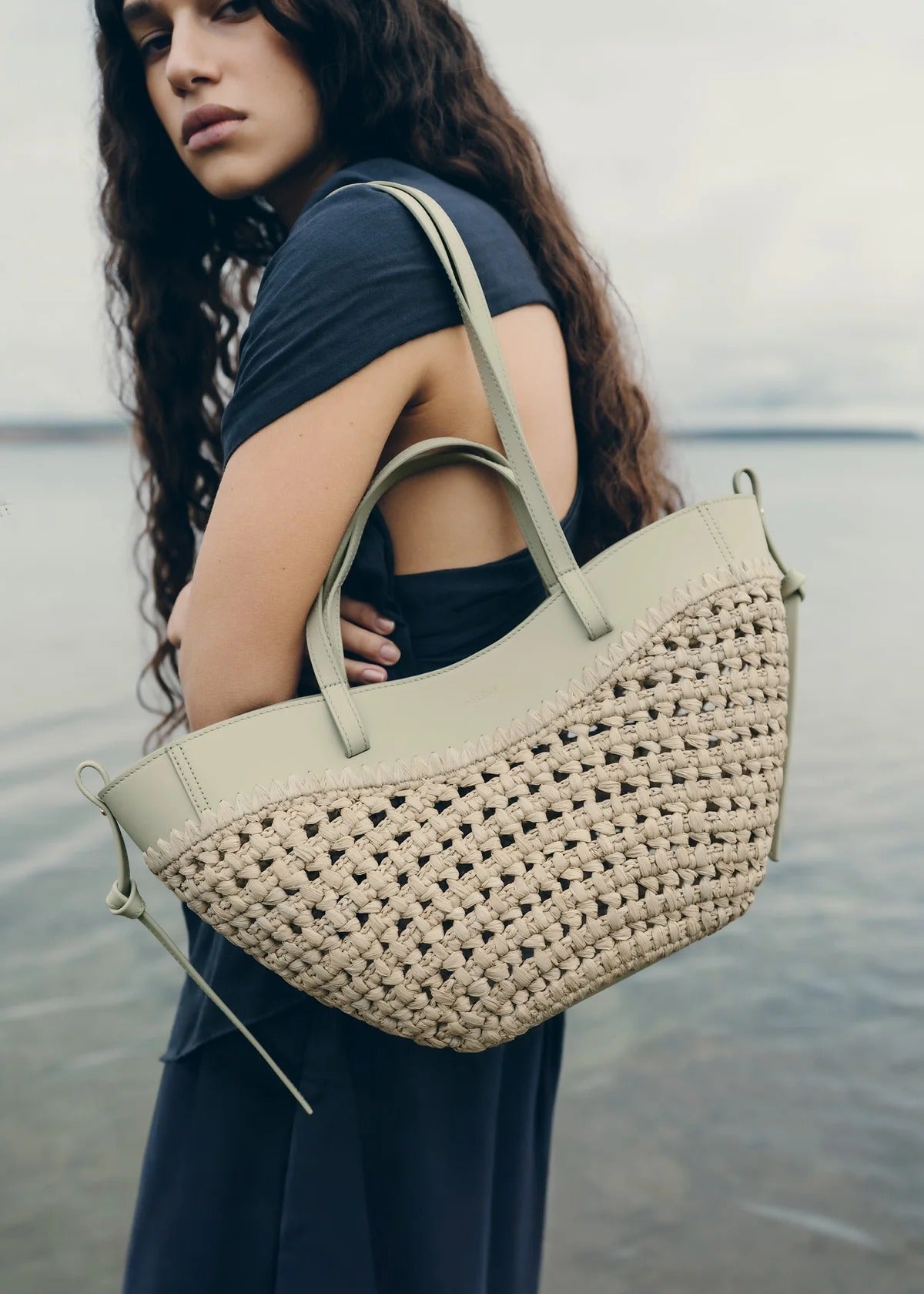 Polène Cyme Raffia Mini